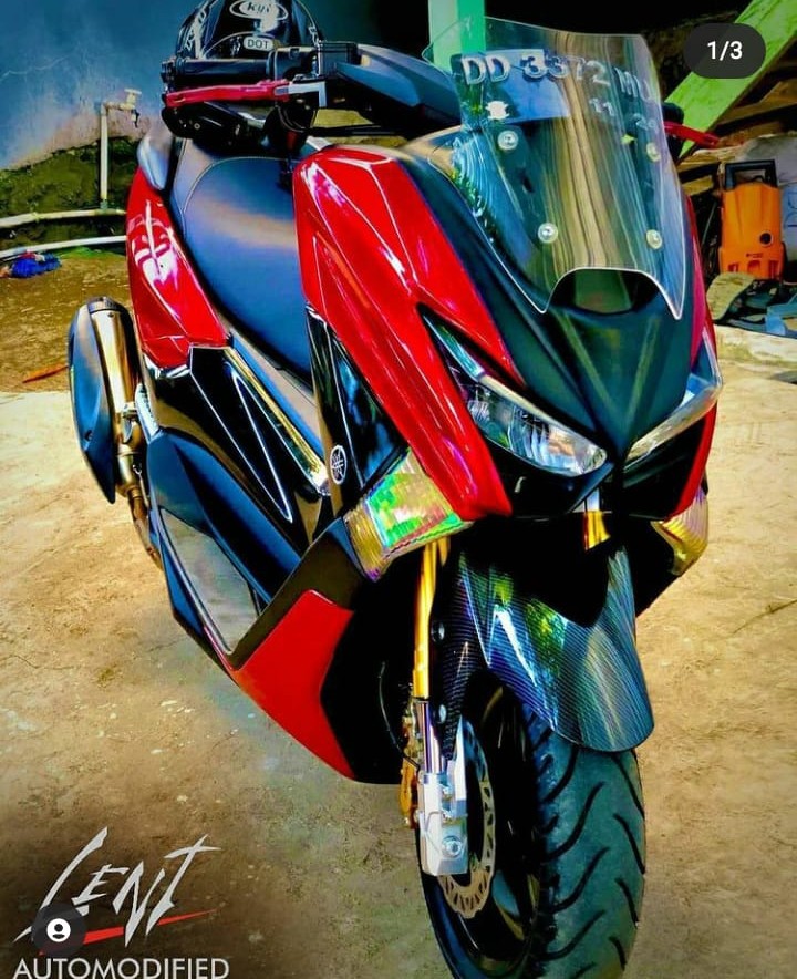 5 Modifikasi Nmax Hitam Merah Terbaru, Bikin Nmax Tambah Mewah - Lestari-Go