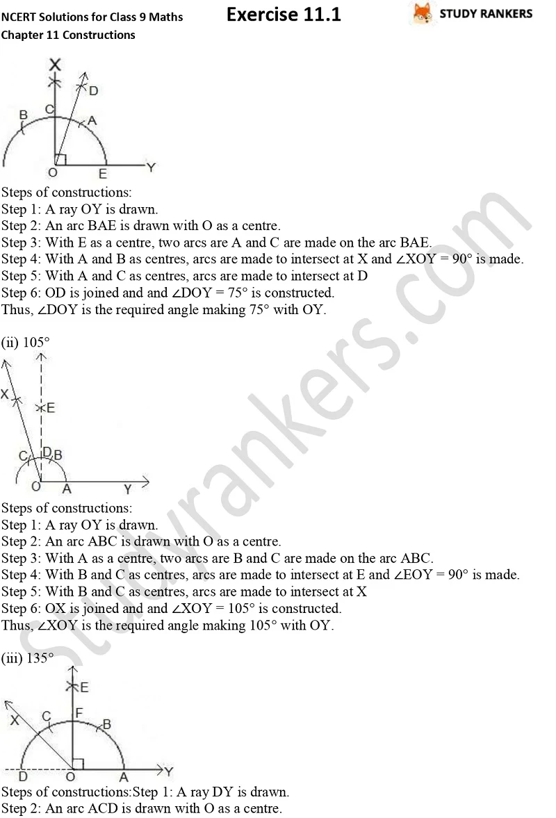 NCERT Solutions for Class 9 Maths Chapter 11 Constructions Exercise 11.1 Part 4