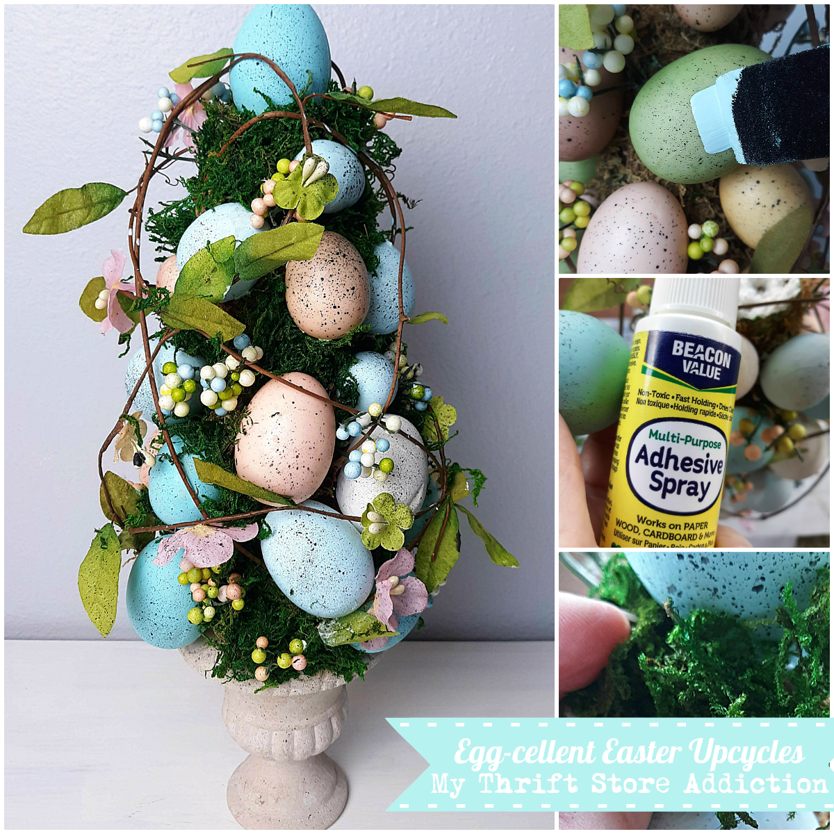 upcycled Easter decor 