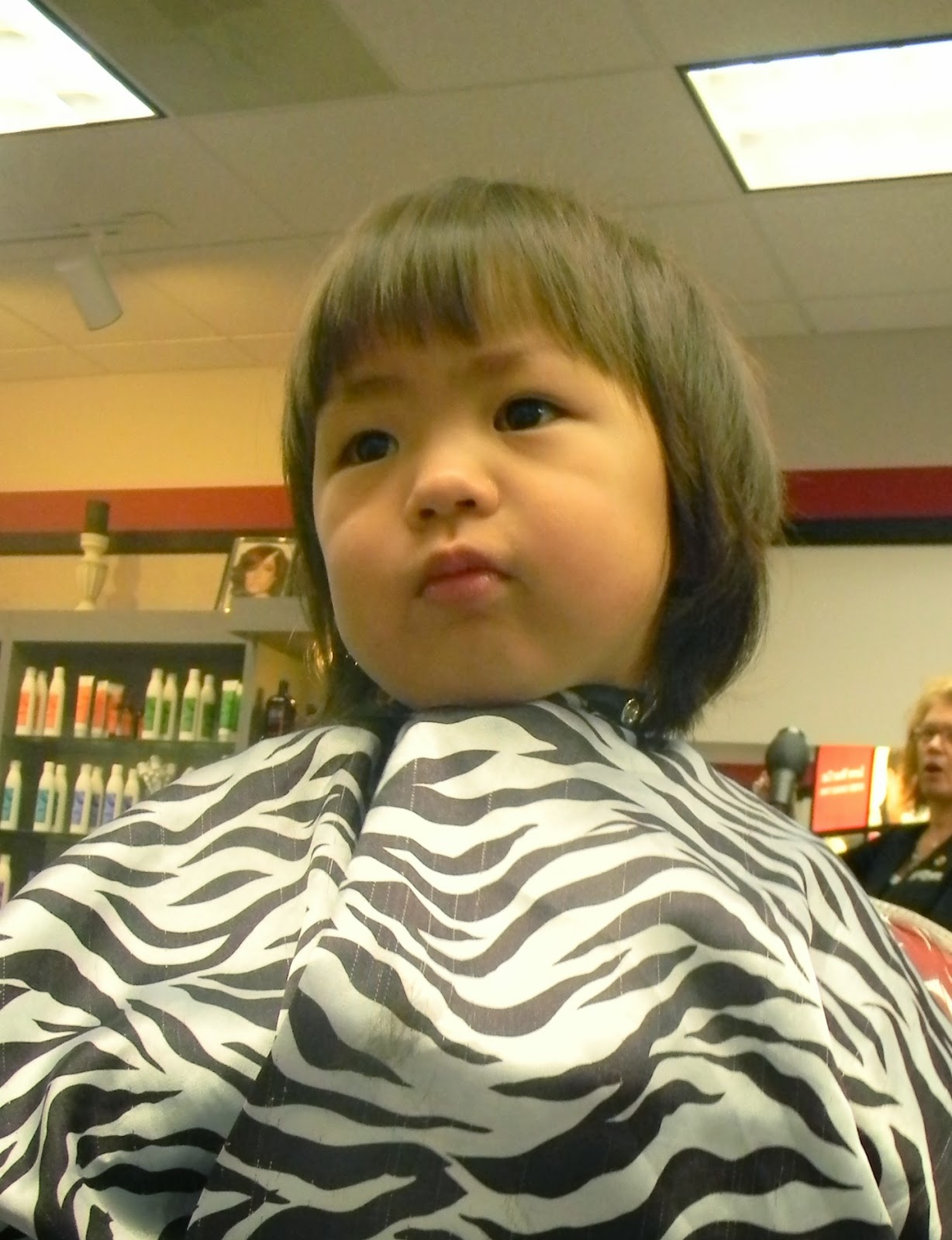 getting our girl home Her First Hair Cut