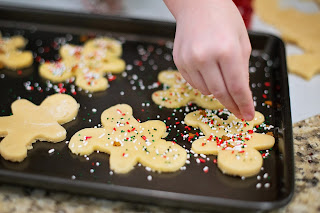 someone making a cookie