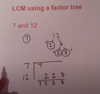 lcm 7 and 12