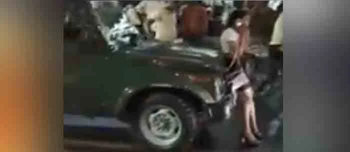 News, National, Crime, attack, Woman, Police, Complaint, Army Vehicle, Video, Model, Blocks Army Vehicle: Video