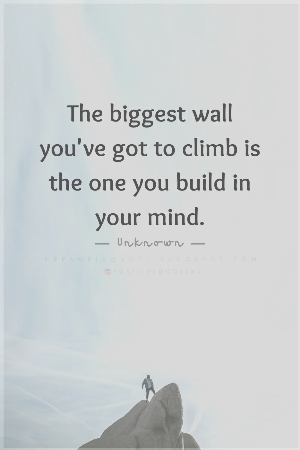 The Biggest Wall You've Got To Climb Is The One You Dream Big Quotes