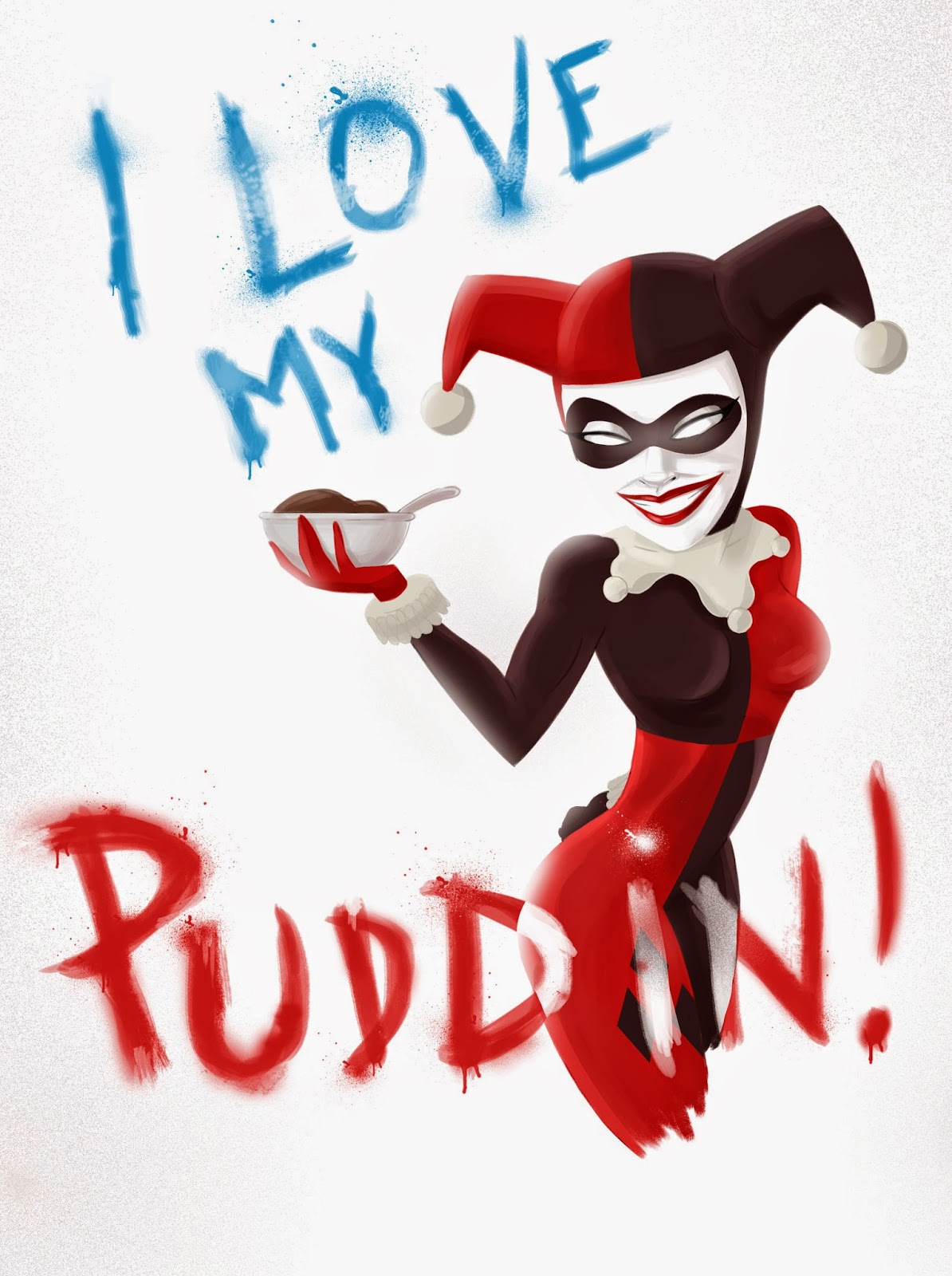 THE SLATCAVE Harley Quinn loves her puddin'!