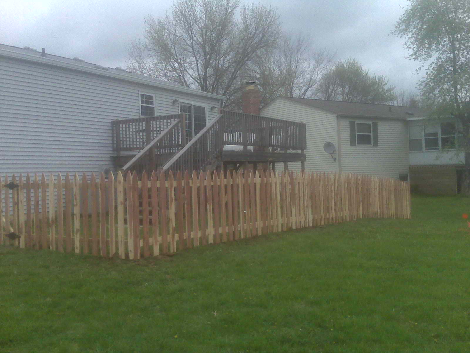 K & M Fence 4' Tall Eastern Red Cedar Spaced Picket Fence