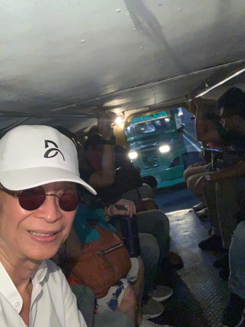 LOOK: Panelo rides jeepney in commute challenge