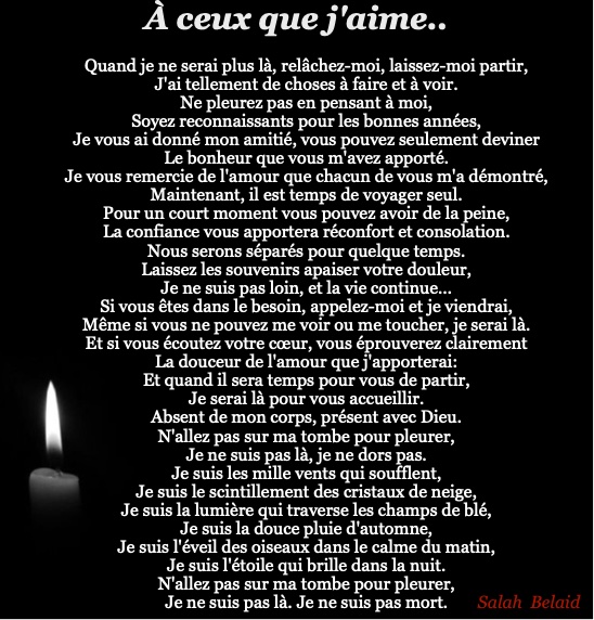 À ceux que j’aime.. (Prière Indienne)