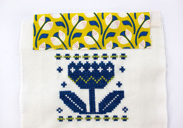 creating with Jules: cross stitch pocket