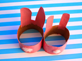 Easter toilet roll napkin bunny rings