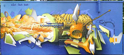 Graffiti and mural 3D
