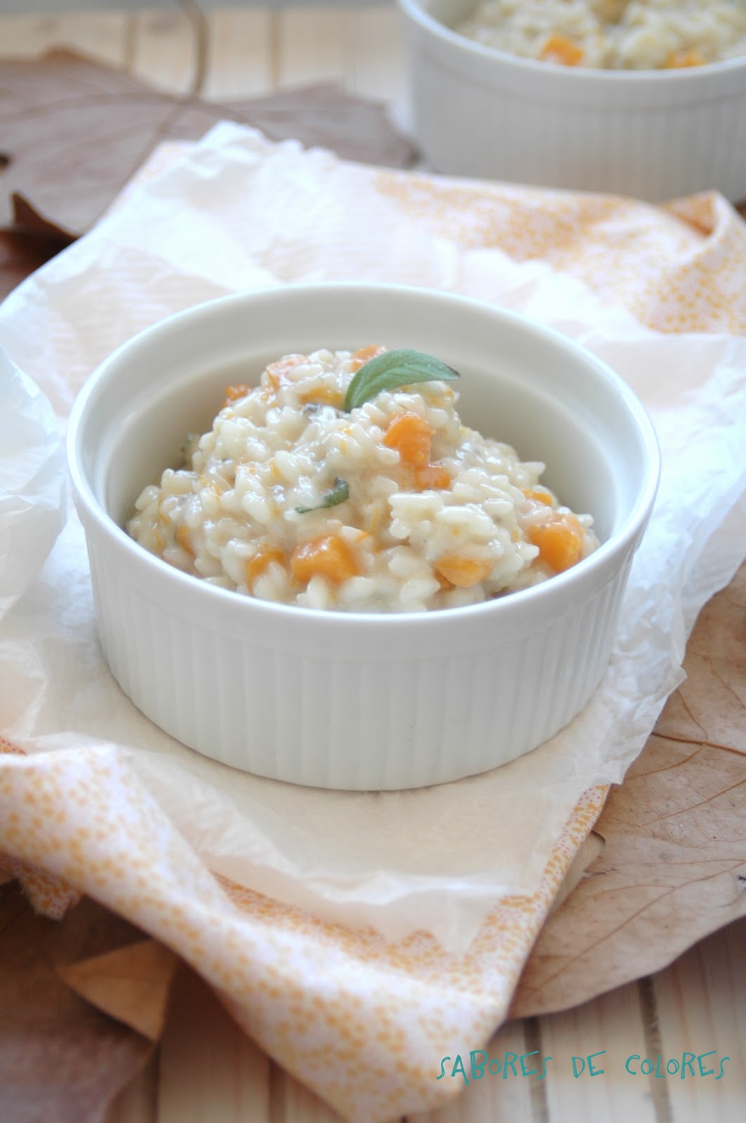 Risotto de calabaza con mascarpone y al aroma de salvia