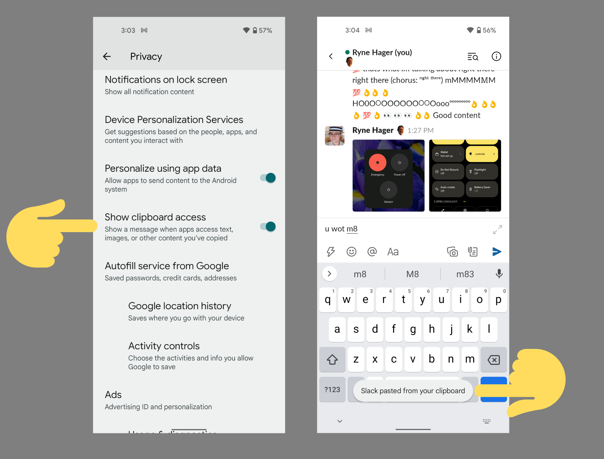 The Android 12 version will stop the clipboard snippets