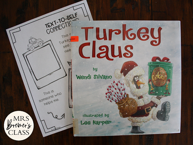 Turkey Claus book activities unit with Common Core aligned literacy activities and a craftivity for Kindergarten and First Grade