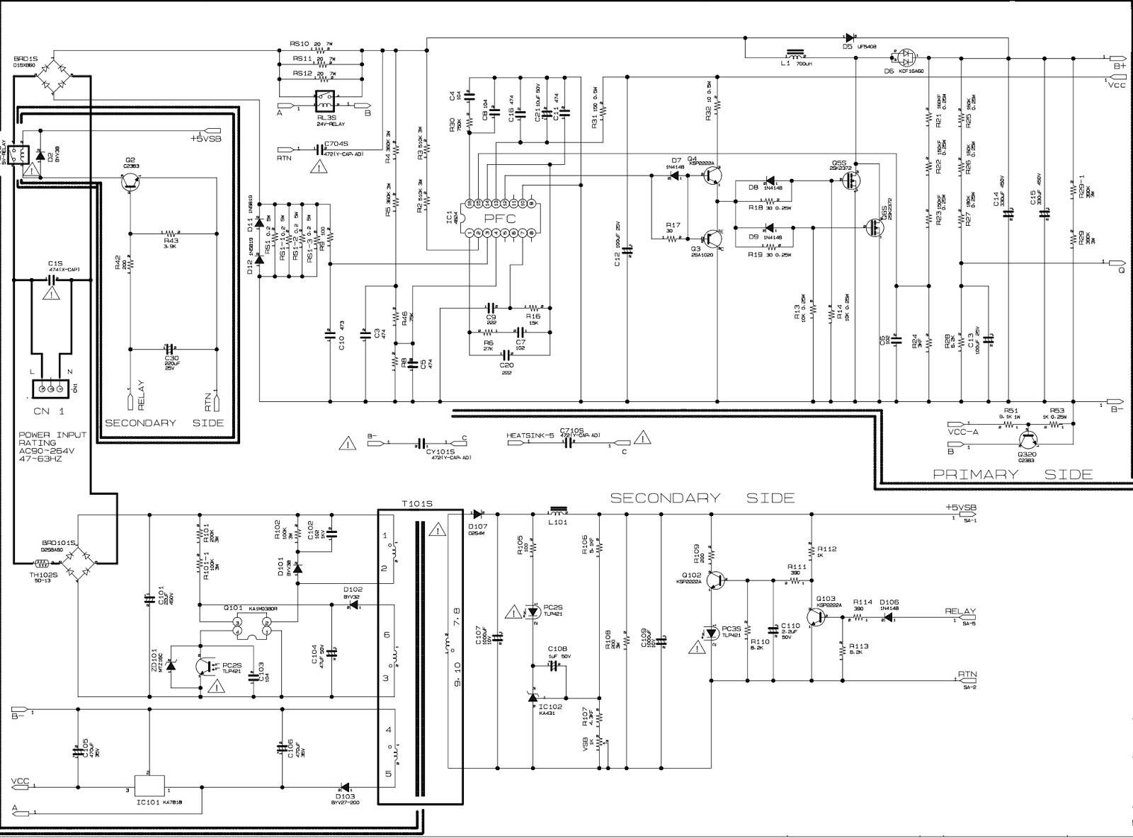 Electronic Inspirations: Samsung PSPD421701A – SMPS schematic - Samsung ...