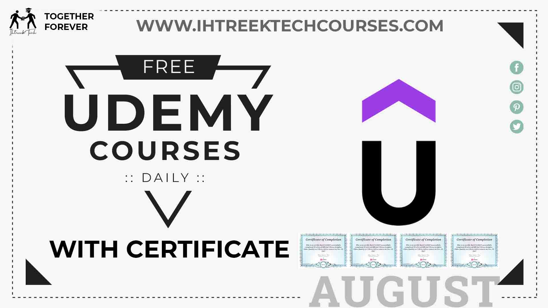 UDEMY PAID COURSES FREE 01 AUGUST 2021 IHTREEKTECHCOURSES IHTREEK
