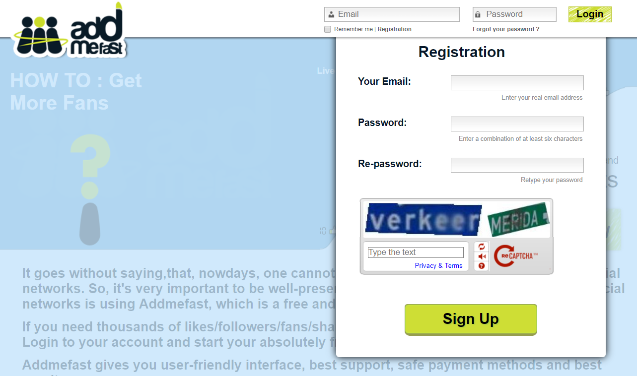 Cara Daftar Akun AddMeFast Terbaru 2017 - Supriyanto ...
