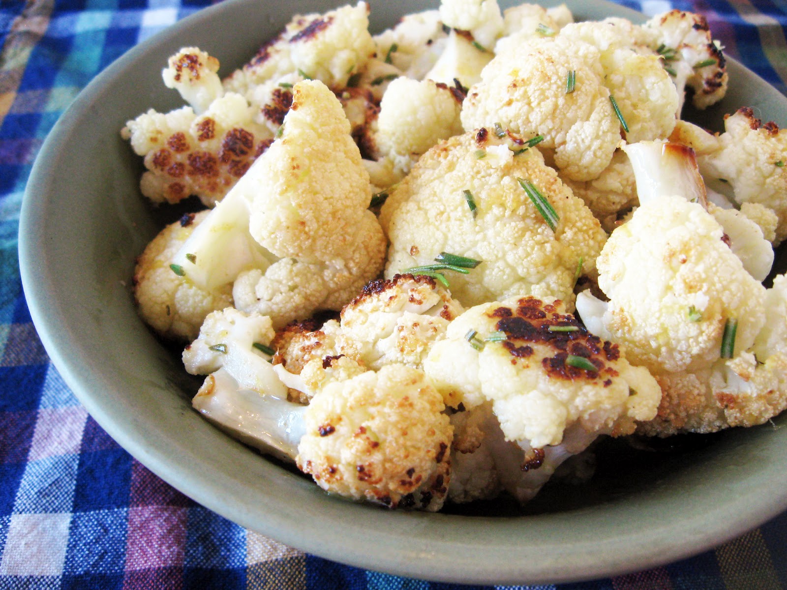 Burp! Recipes Roasted Cauliflower with Rosemary Browned Butter and Lemon