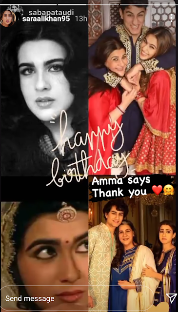 Sara Ali Khan Wishes Amrita Singh On Her Birthday By Sharing Adorable Pictures.