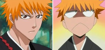 Bleach - Ichigo serious and silly face. 