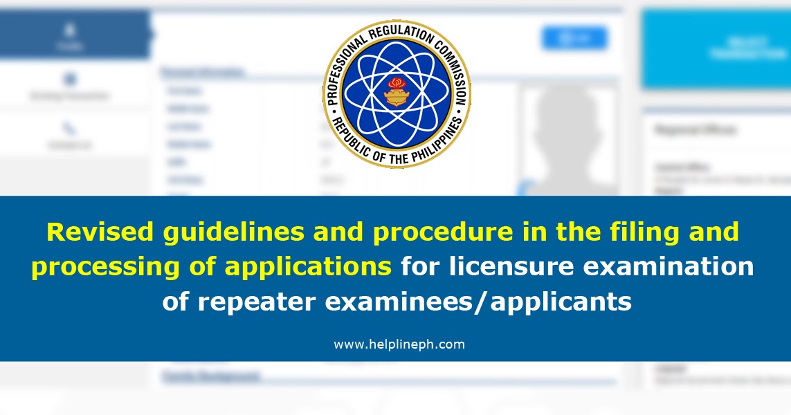 Revised guidelines and procedure in the filing and processing of