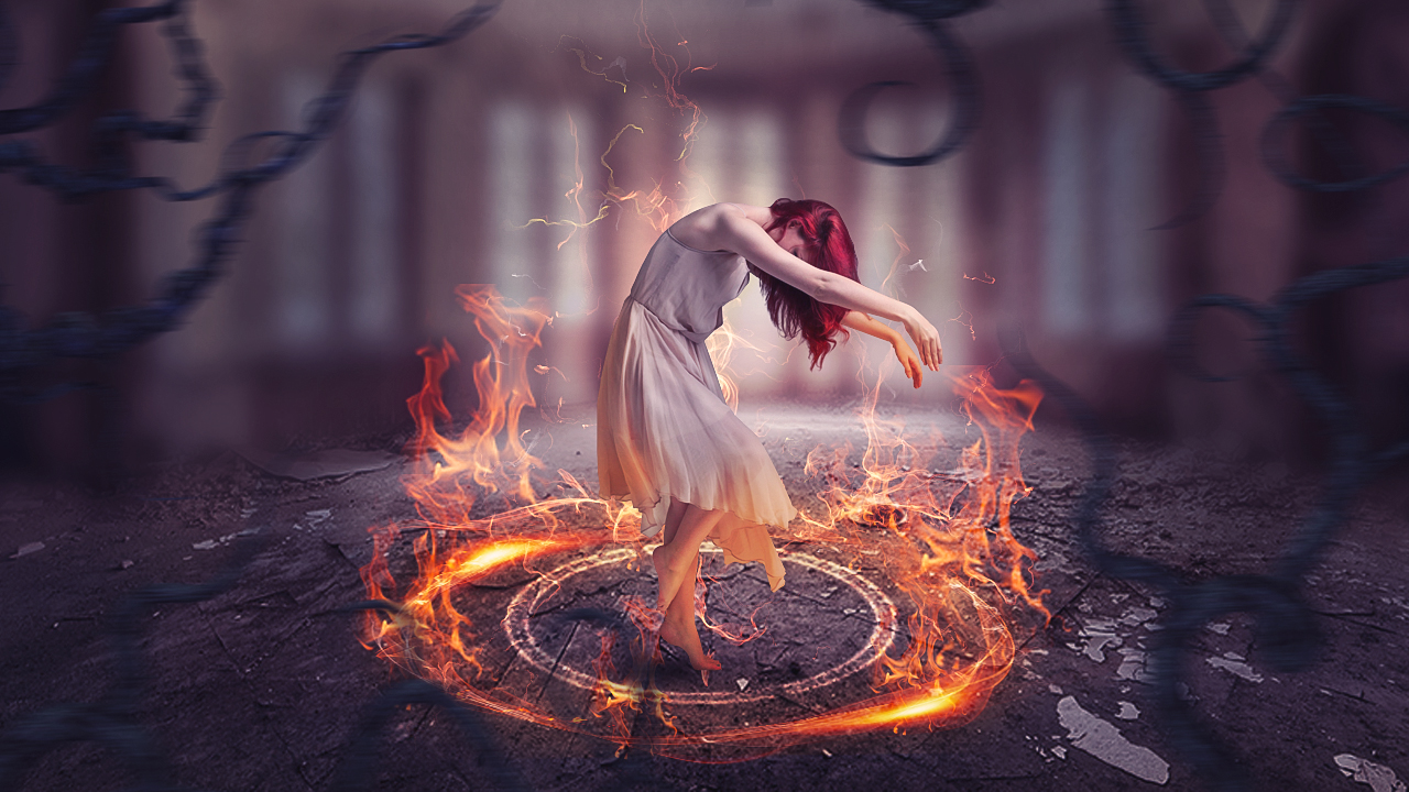 Fantasy Fire Photoshop Manipulation - BaponCreationz