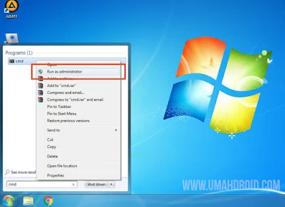 Menjalankan CMD As Administrator di Windows