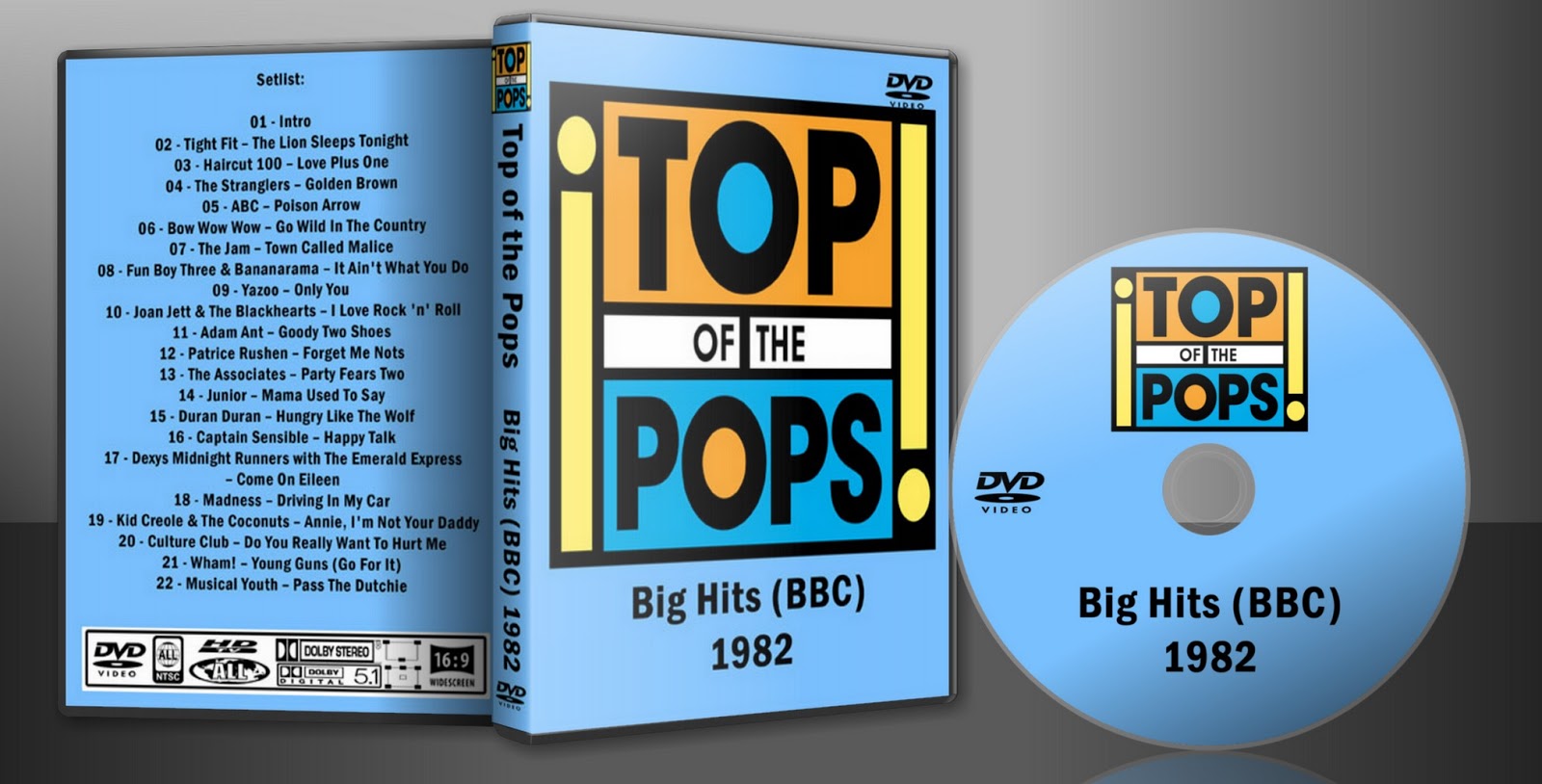 Bootleg DVD By Deer 5001 Top of the Pops 1982 Big Hits (BBC)