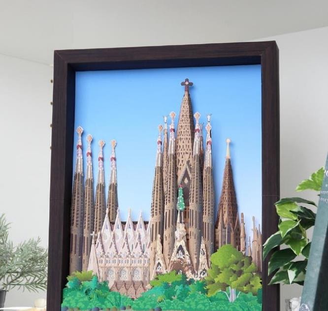 ! 2x1: 1 in OMAGGIO 459 pcs Sagrada Familia 3D Paper Model Architecture PDF 3D 