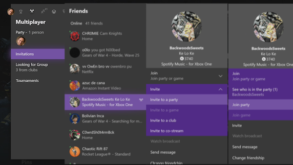 Trò chuyện nhóm trên Xbox One