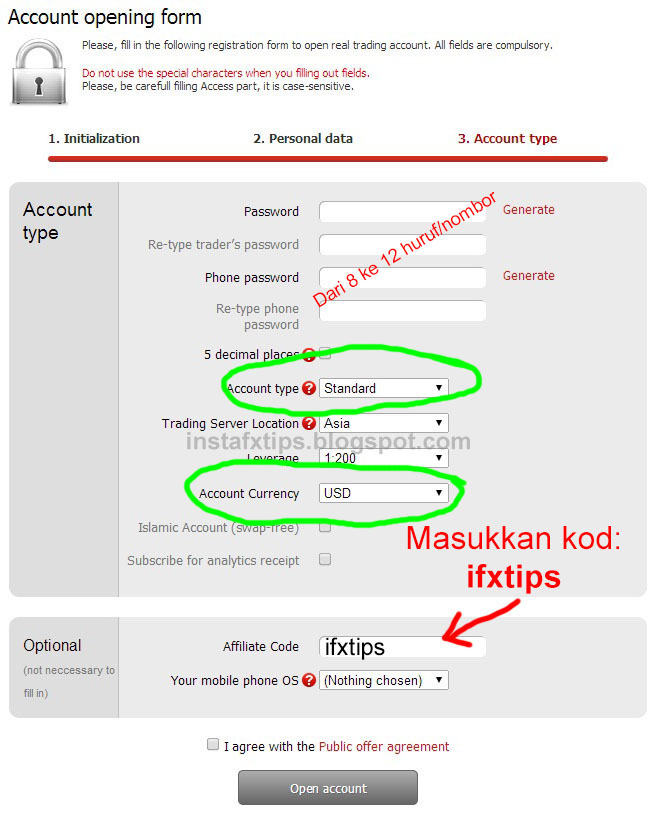 Standard Eureka (Eurica) Account InstaForex
