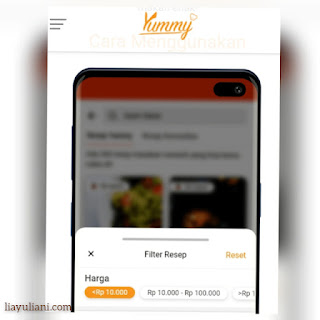 Fitur Filter Harga Yummy