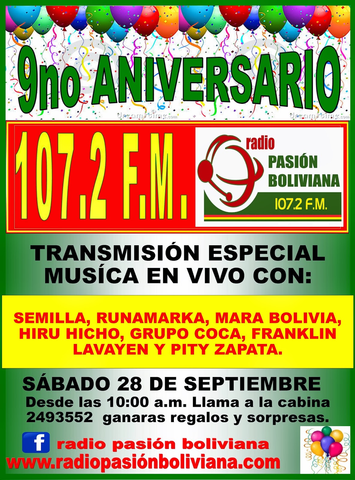 PRENSA LÍDER 9 años de radio Pasión Boliviana “la radio de los Records