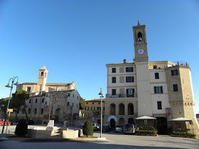 The Piazza Tarsetti, main square of Morro d'Alba, where Cucchi grew up before moving to Rome