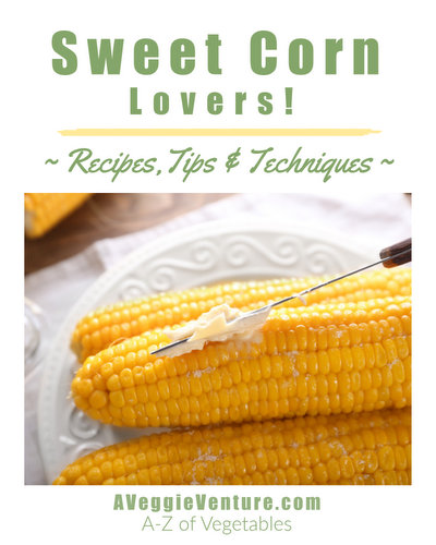 Tired of the same old corn? Find inspiration in this collection of Corn Recipes ♥ AVeggieVenture.com, ranging from simple for every day and special for occasions.