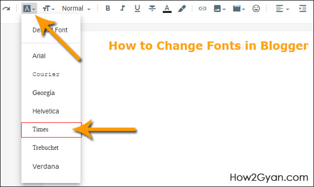 how-to-change-font-in-blogger
