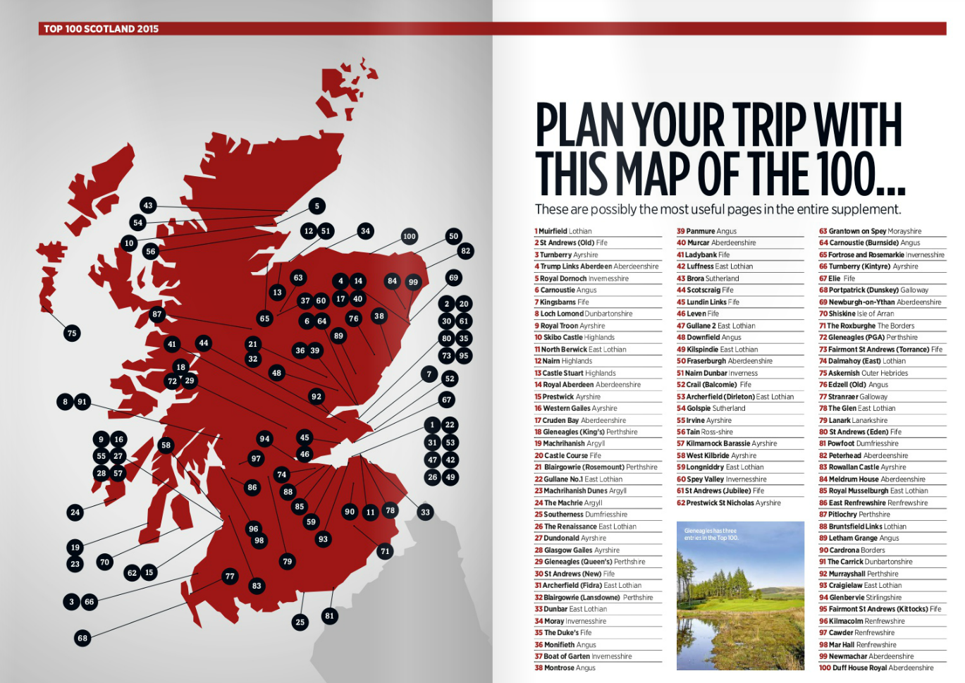 Golf journeys in the kingdom map of scotland golf