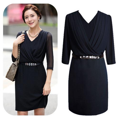 V Luv Fash!on: Korean Women Career in Simple Style Dresses Fashion ...