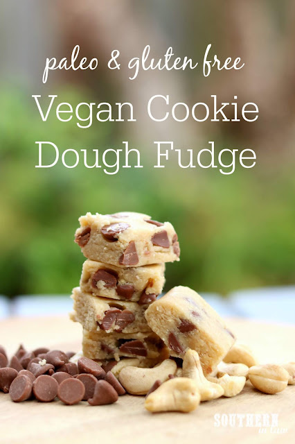 Easy No Bake Vegan Cookie Dough Fudge Recipe – healthy, gluten free, paleo, sugar free, clean eating recipe