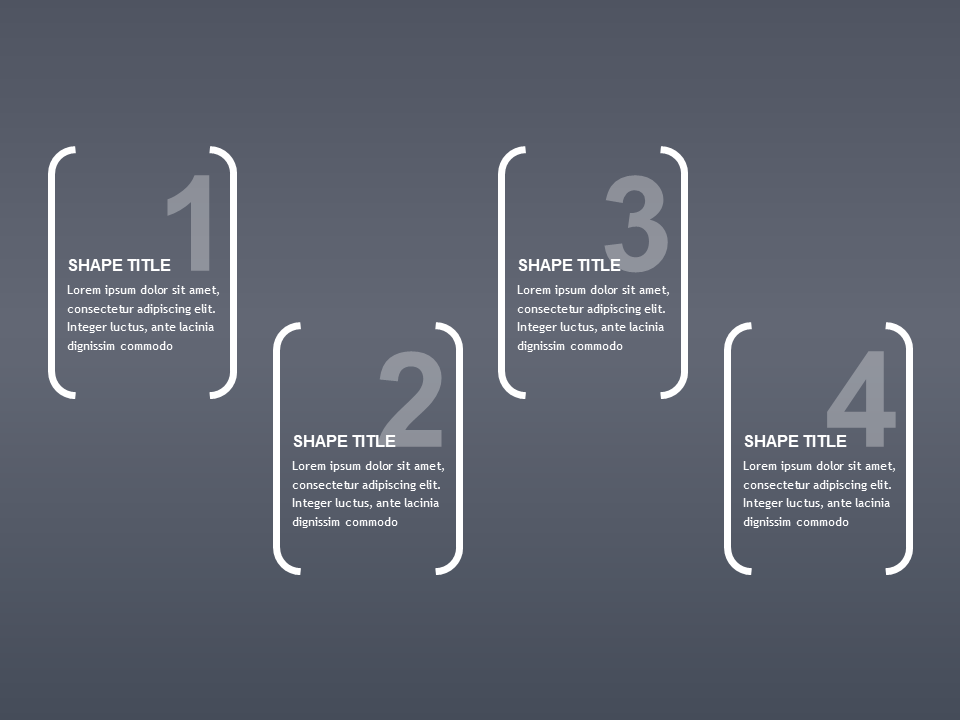 Bracket Step PowerPoint Templates PowerPoint Free