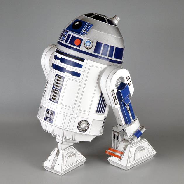PAPERMAU Star Wars R2D2 Paper Model In 1/6 Scale Revised Versionby