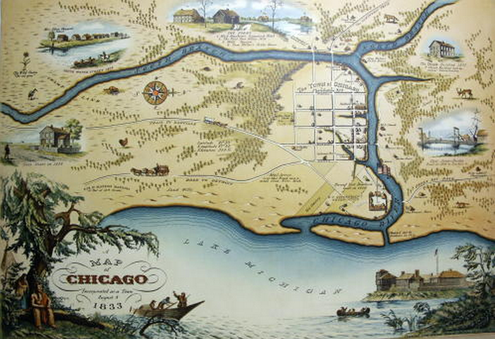 Chicago - City of Big Shoulders: Chicago 1833 and 1837