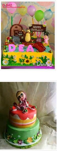 Koleksi Foto Gambar Kue Fondant Ulang Tahun Masha and The Bear