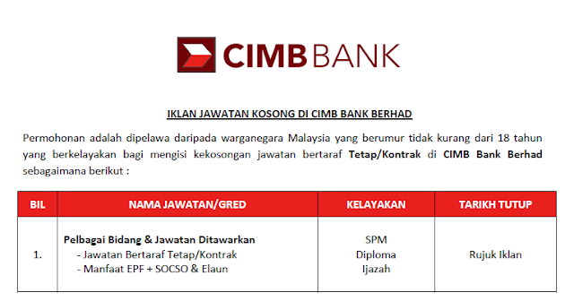 cimb bank career