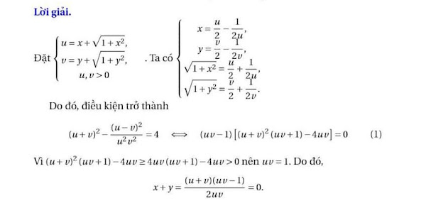Một 'biến thể' của bài tính tổng x + y và lời giải