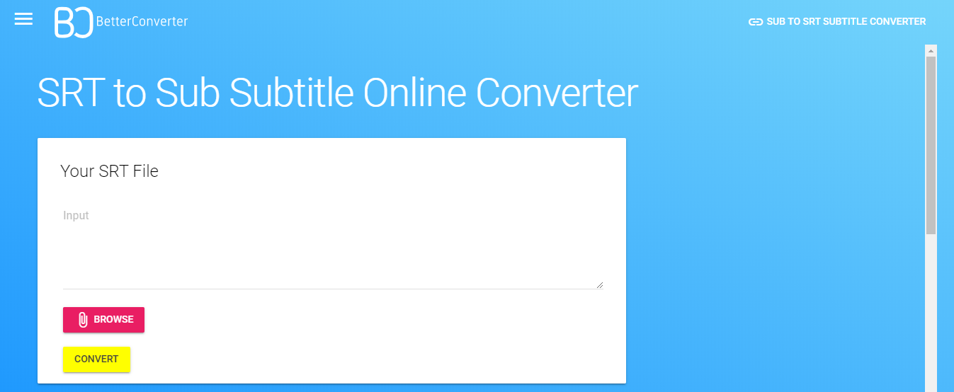 Convertir subtitulos SRT en SUB online
