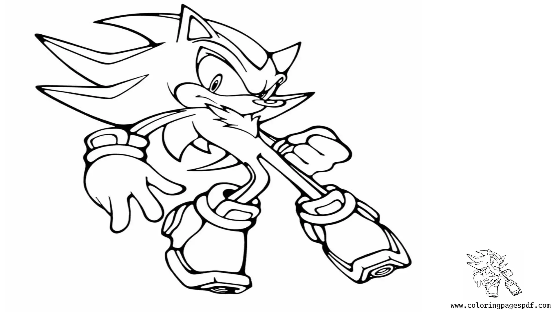 Coloring Page Of Super Shadow