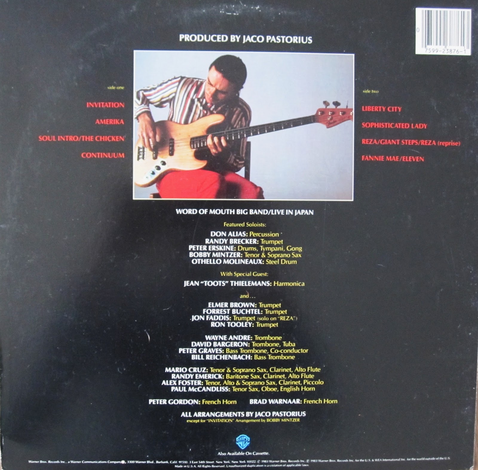 Jaco Pastorius Invitation (1983)