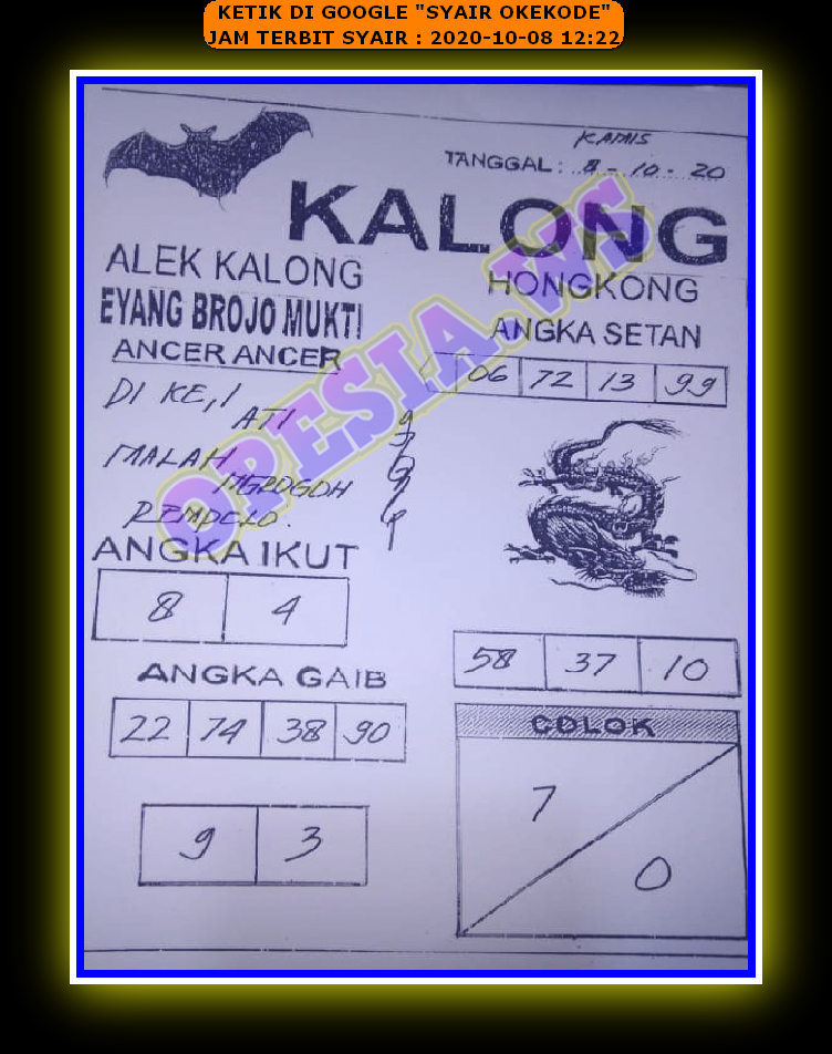 1 New Message) Kode Syair Hongkong 8 Oktober 2020 - Forum Syair Togel  Hongkong Singapura Sydney