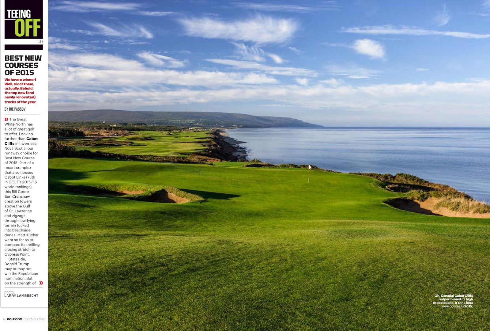 Proper Golf News Vineyard Golf Club named Best New Private Course